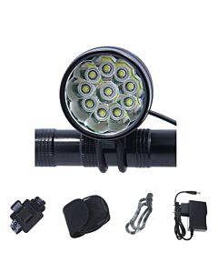 10000 Lumen Bike light,  10 x Cree XM-L T6 LED 3 Modes LED Front Bicycle Light with 6*18650 Battery Pack 