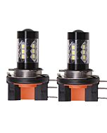 H15 Car LED Headlamps, 2PCS 1550LM SMD 335 80W 6000K Car Light Bulbs