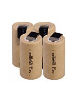 4PCS SC 1.2V 2200mAh Sub C Ni-Cd Rechargeable Battey With Solder Tab For Electric Drill