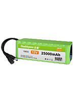 Doublepow 12V 25000mAh 3S10P Li-Ion Battery with DC Plug For LED Light Electronic Devices