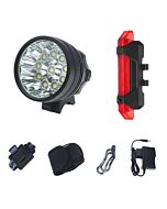 10000 Lumens Bicycle Light and Taillight Set, 3 Modes LED Front Bicycle Light, 5LED Cycling Taillight, USB Rechargeable