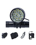 10000 Lumen Bike light, 10 x Cree XM-L T6 LED 3 Modes LED Front Bicycle Light with 6*18650 Battery Pack